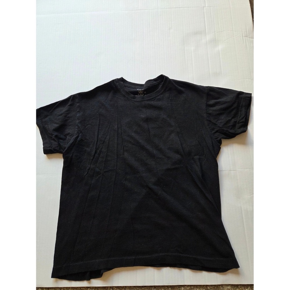 Pro Club Mens Comfort Black Short Sleeve Crew Neck T-Shirt Solid Tee Small